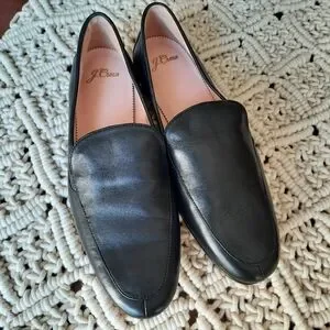 J. Crew | Shoes | J Crew Cecile Black Leather Smoking  display picture 2